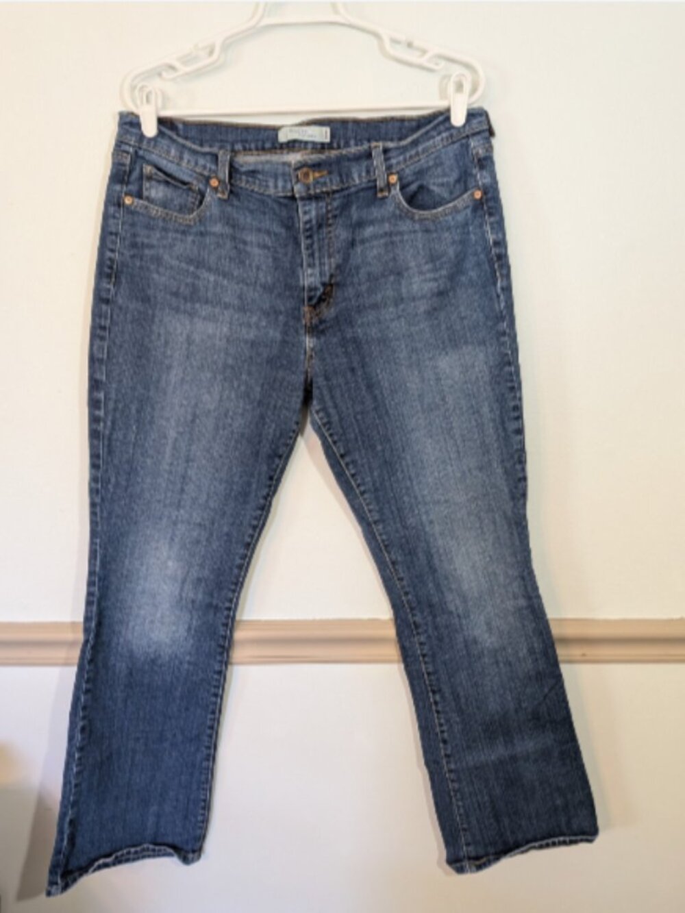 Levis 515 Boot Cut Women Jeans Size 16 M (36X31) Blue Stretch Denim